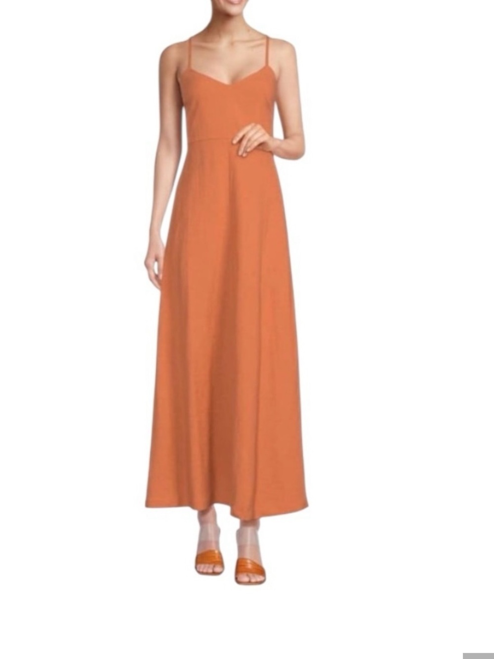 Theory Spaghetti Strap Maxi Dress in Canyon 00 Haranna O